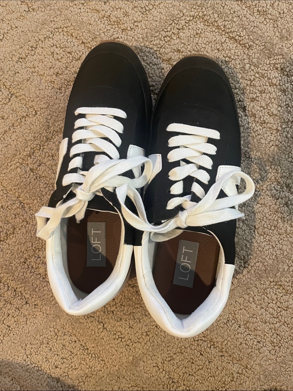 Loft Black and White Retro Lace-Up Sneakers - Picture 6 of 6